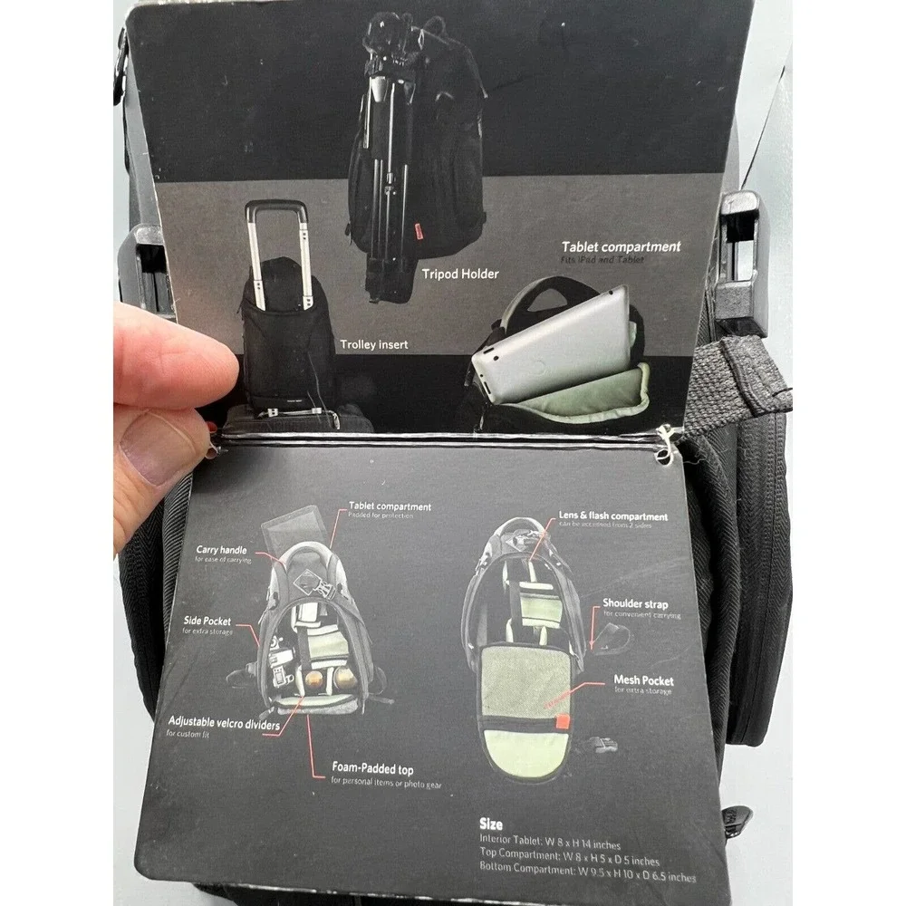 Kodak C3700 Pro Sling Knapsack Camera Bag Backpack NWT